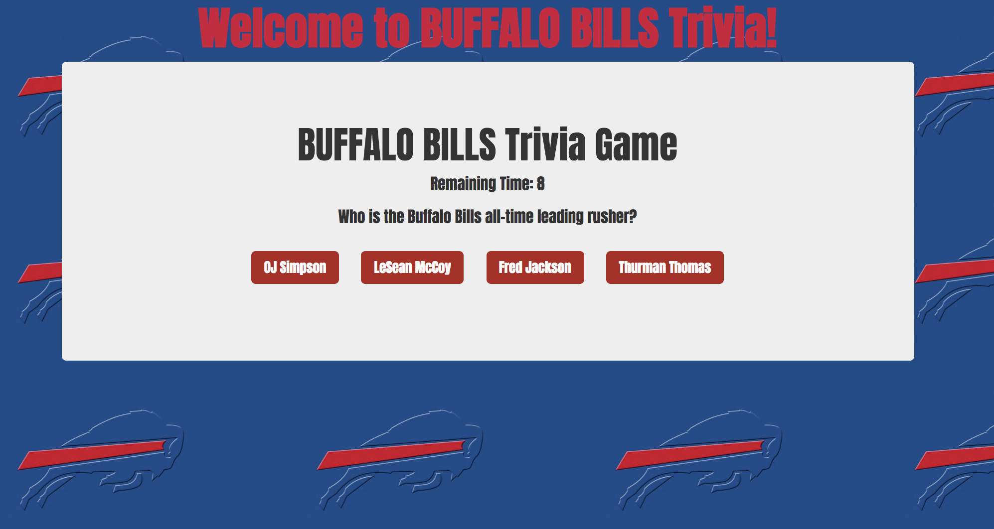 Buffalo Bills Trivia